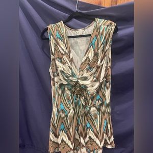 Boston Proper plunge sleeveless Top